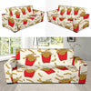 French Fried Pattern Print Design 01 Sofa Slipcover