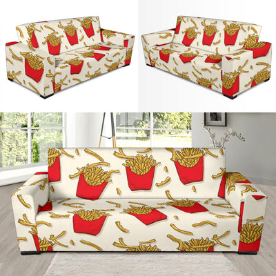 French Fried Pattern Print Design 01 Sofa Slipcover