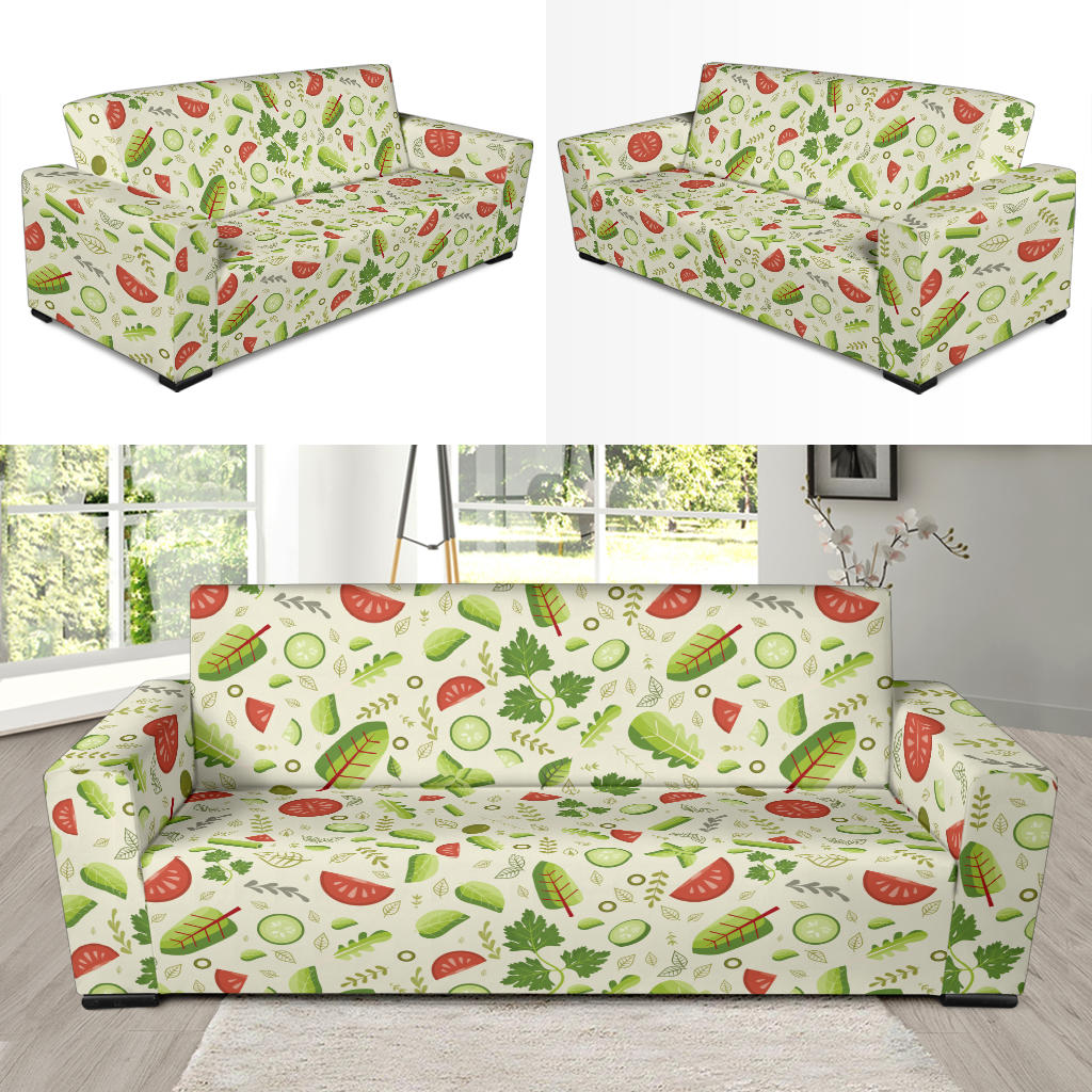 Salad Vegetable Print Design LKS302 Sofa Slipcover