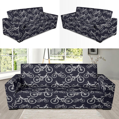 Mountain bike Pattern Print Design 02 Sofa Slipcover