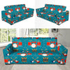 Drum Set Guitar Pattern Print Design 02 Sofa Slipcover