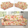 Peach Pattern Print Design A01 Sofa Slipcover