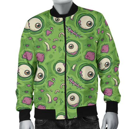 Zombie Eyes Design Pattern Print Men Bomber Jacket