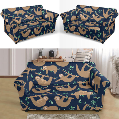 Sloth Print Design LKS307 Loveseat Couch Slipcover