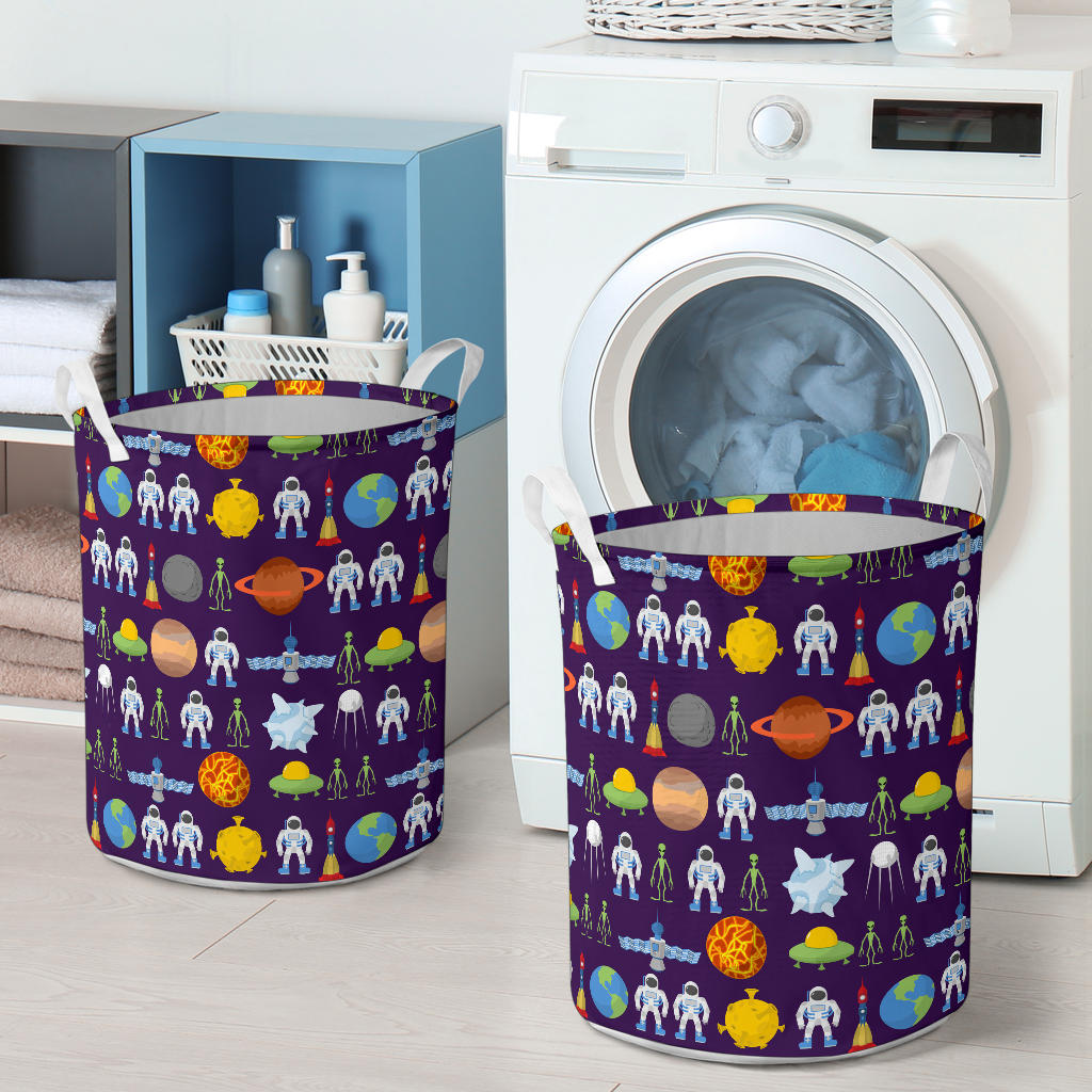 Alien Astronaut Planet Laundry Basket