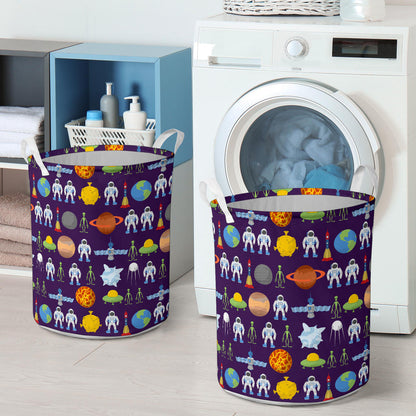 Alien Astronaut Planet Laundry Basket