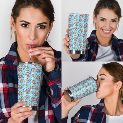 Monkey Cute Design Themed Print Tumbler