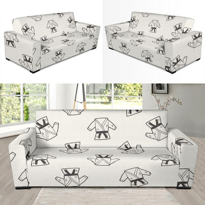 Karate Pattern Print Design 01 Sofa Slipcover