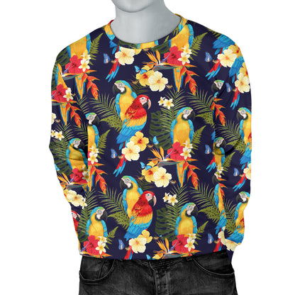 Parrot Themed Design Men Long Sleeve Sweatshirt
