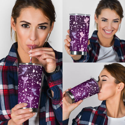 Fairy Pink Print Pattern Tumbler