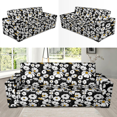 Daisy Pattern Print Design 02 Sofa Slipcover