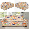 Camper Tent Pattern Print Design 03 Sofa Slipcover