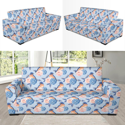 Bluebird Pattern Print Design 01 Sofa Slipcover