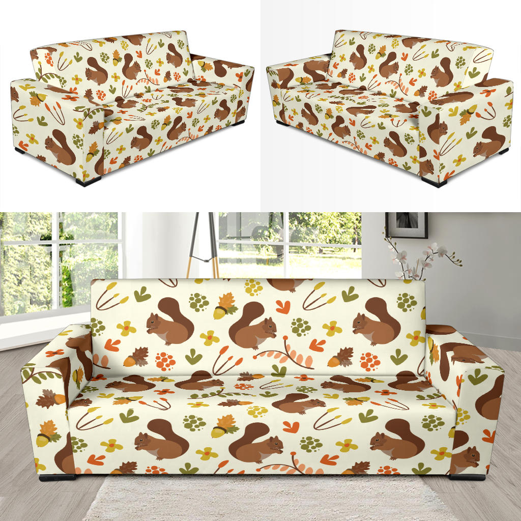 Squirrel Print Design LKS3010 Sofa Slipcover