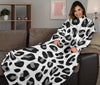 Snow Leopard Skin Print  Adult Sleeve Blanket