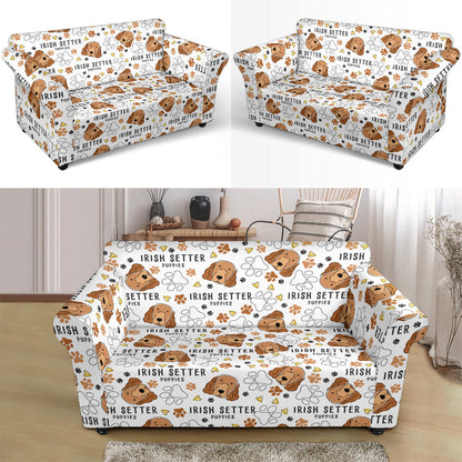 Setters Irish Print Design LKS301 Loveseat Couch Slipcover