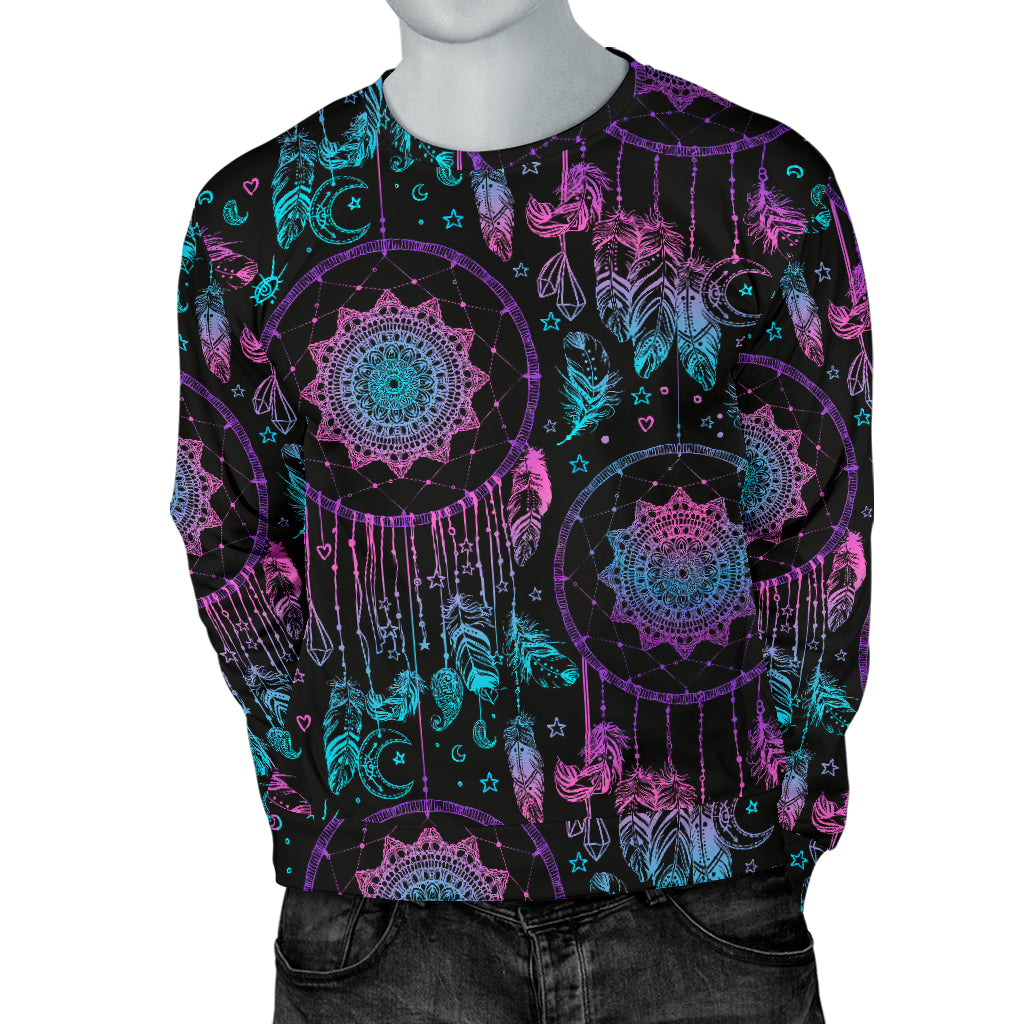 Dream catcher boho mandala Men Long Sleeve Sweatshirt