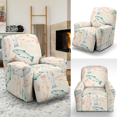 Salmon Fish Print Design LKS305 Recliner Slipcover