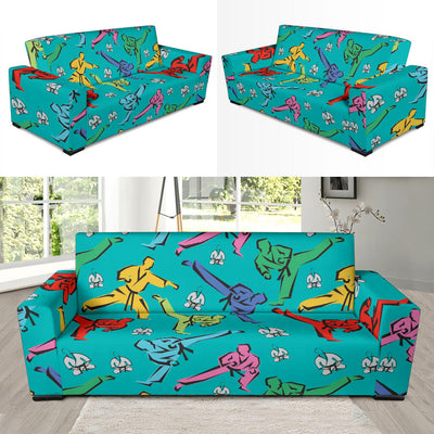 Judo Pattern Print Design 01 Sofa Slipcover