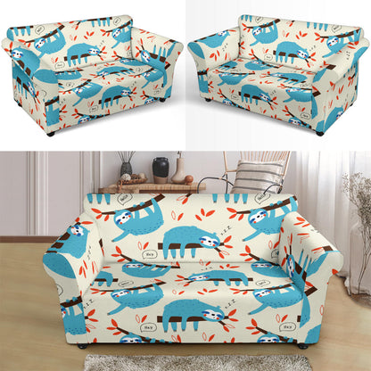 Sloth Print Design LKS3011 Loveseat Couch Slipcover