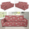 Bull Terriers Pattern Print Design 09 Sofa Slipcover