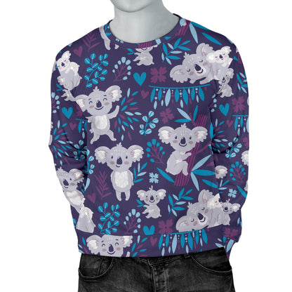 Koala Cute Themed Design Print Men Long Sleeve Sweatshirt