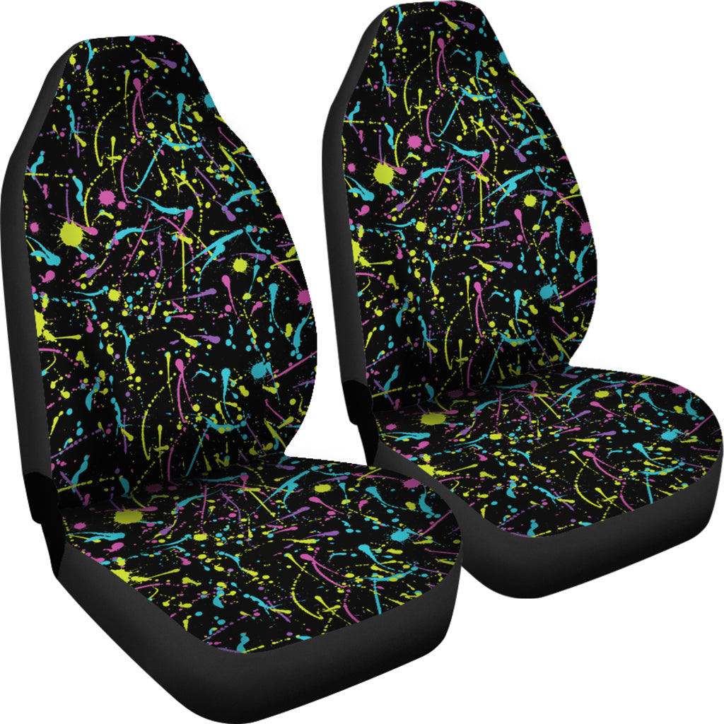Splatter Multicolor Print Design LKS302 Car Seat Covers