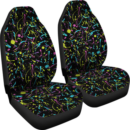 Splatter Multicolor Print Design LKS302 Car Seat Covers