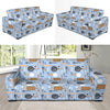 Cooking Kitchen Tools Pattern Print Design 02 Sofa Slipcover