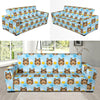 Collies Pattern Print Design 02 Sofa Slipcover