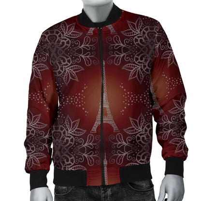 Eiffel Tower Drawing Print Men Bomber Jacket