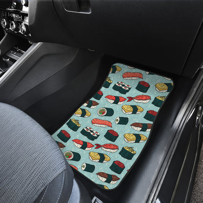Sushi Pattern Design Car Floor Mats Front Back