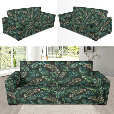 Banana Leaf Pattern Print Design 05 Sofa Slipcover