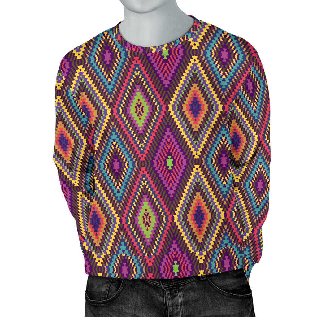 Southwestern Print  Men Long Sleeve Sweatshirt