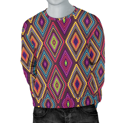 Southwestern Print  Men Long Sleeve Sweatshirt