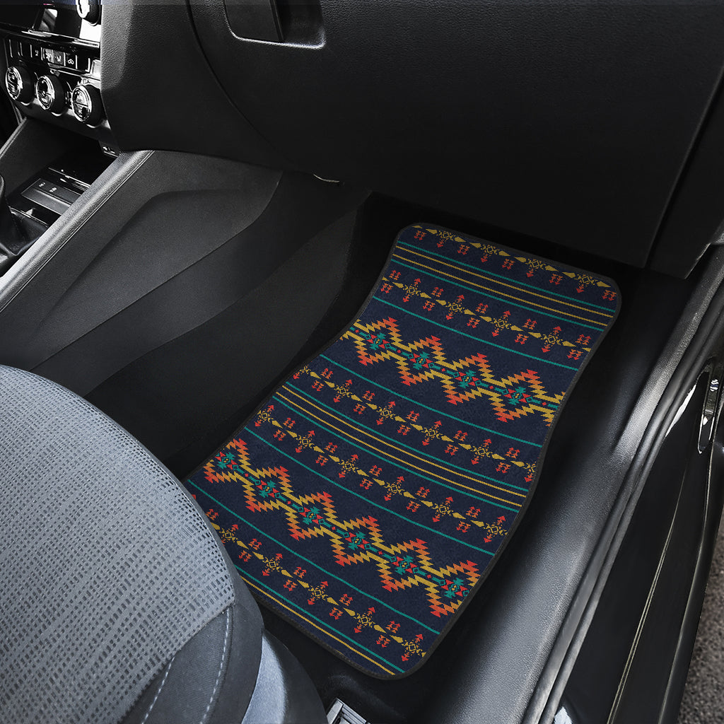 Southwest American Design Themed Print Car Floor Mats Front Back