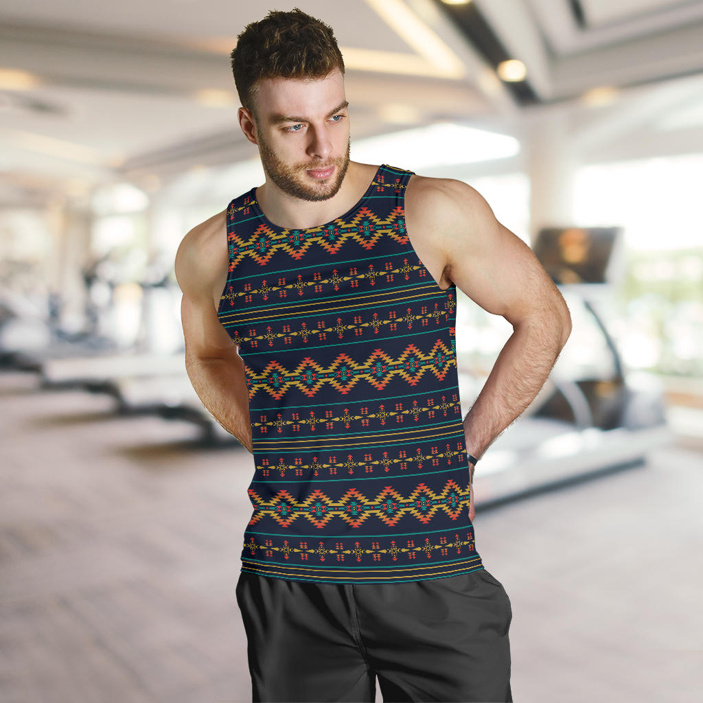 Southwest American Design Themed Print Men Tank Top