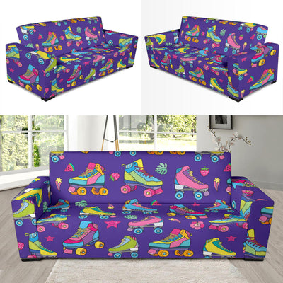 Roller skate Colorful Pattern Print Design A05 Sofa Slipcover