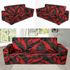 Lobster Pattern Print Design 04 Sofa Slipcover