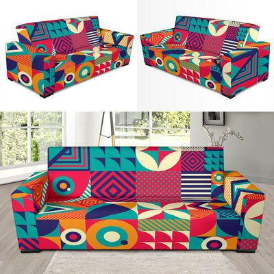 Mosaic Pattern Print Design 03 Sofa Slipcover