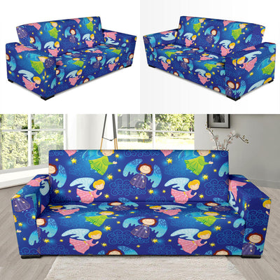 Angel Little Pattern Print Design 02 Sofa Slipcover