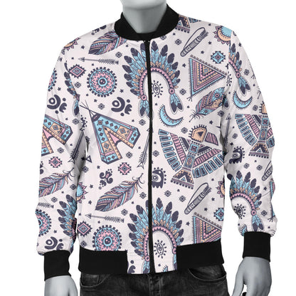 Eagles Native American Indian Symbol Men Bomber Jacket
