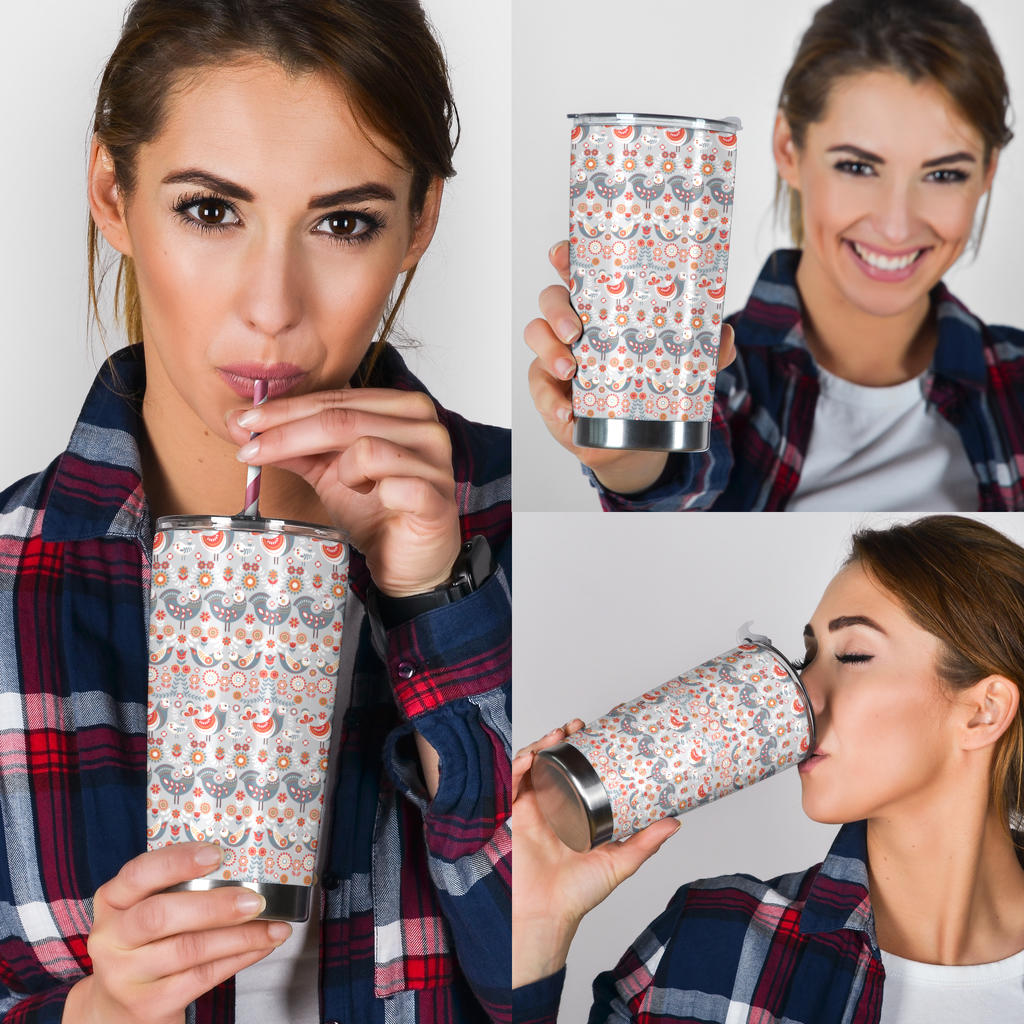Swedish Nordic Design Print Tumbler