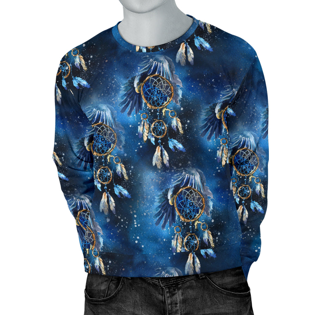 Eagles Dream Catcher Themed Men Long Sleeve Sweatshirt
