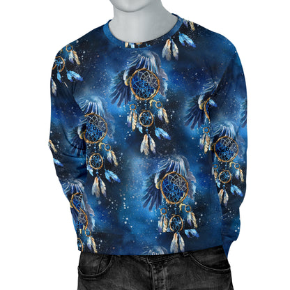 Eagles Dream Catcher Themed Men Long Sleeve Sweatshirt