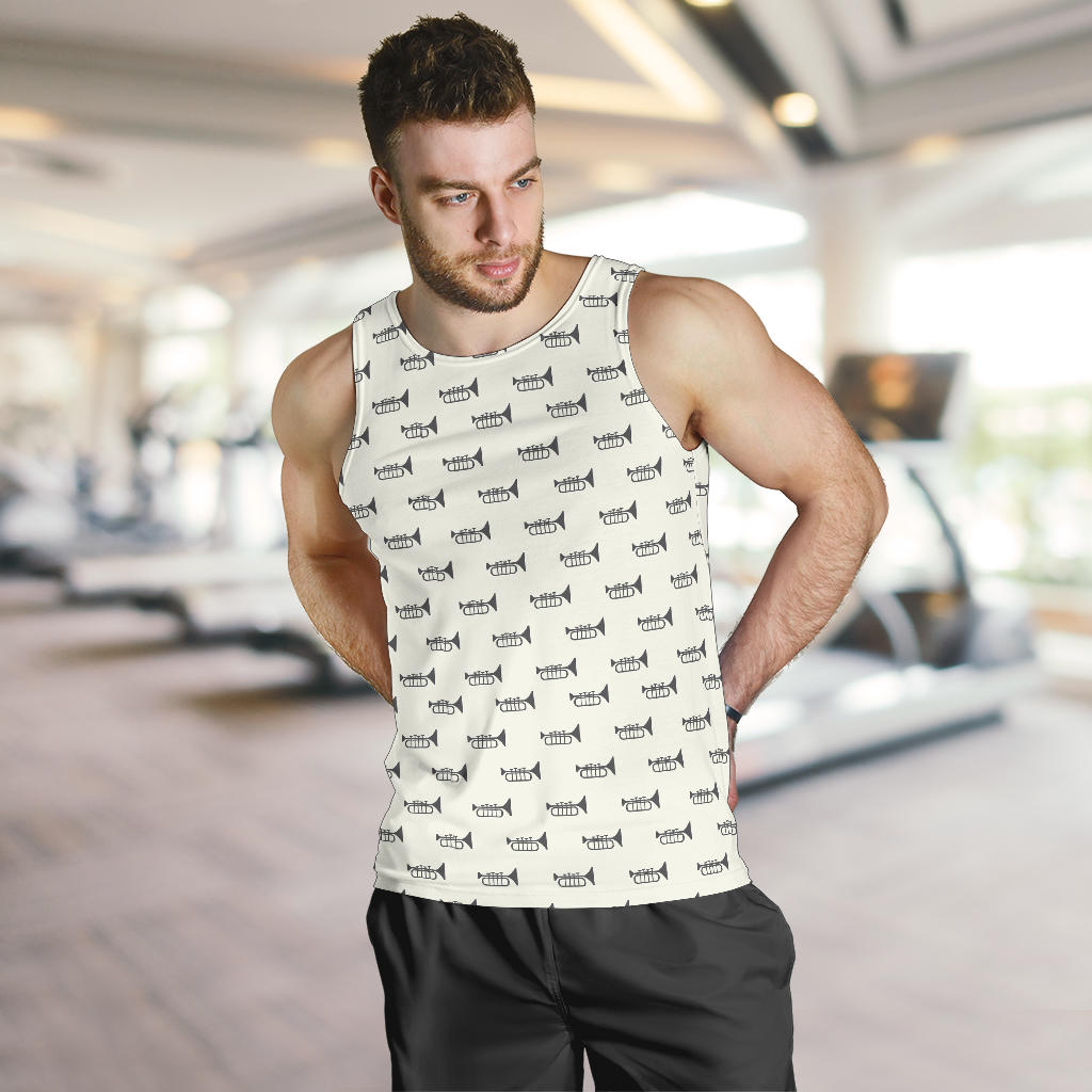 Trumpet Pattern Themed Print Men Tank Top