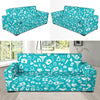 Medical Pattern Print Design 04 Sofa Slipcover