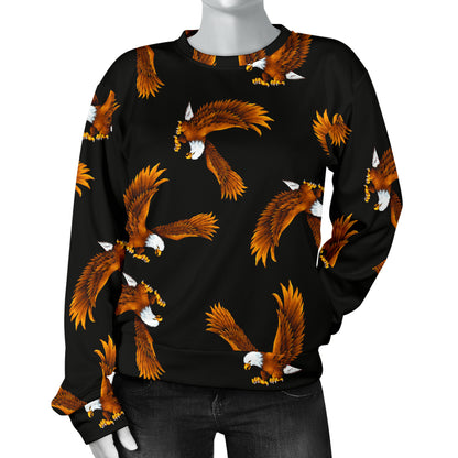 Eagles Print Pattern Women Long Sleeve Sweatshirt