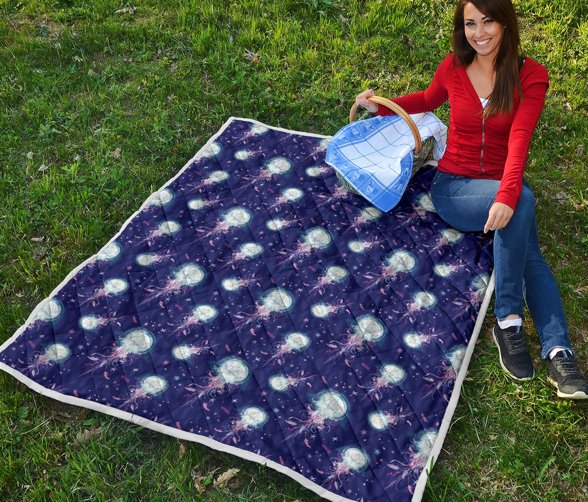 Jellyfish Cute Design Quilt Bedspread