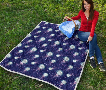 Jellyfish Cute Design Quilt Bedspread